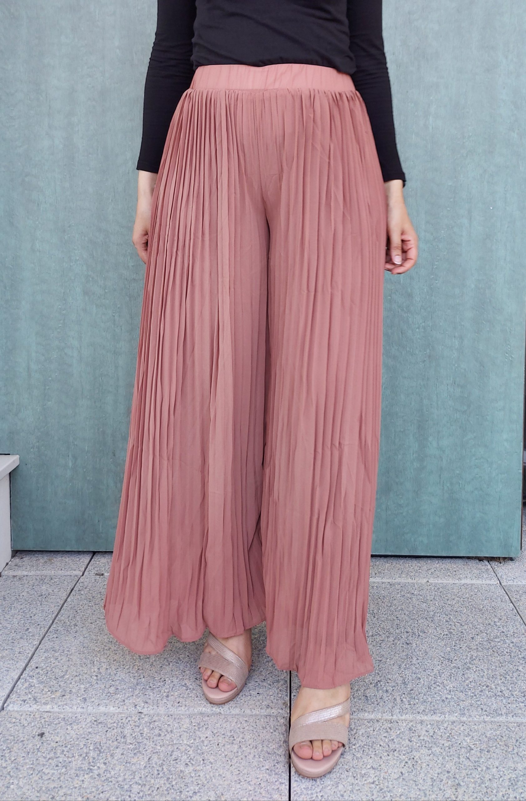 Pantalon Femme Large Palazzo En Mousseline De Soie - Taille élastique, Style Bohème