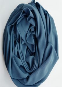 hijab mousseline bleu canard