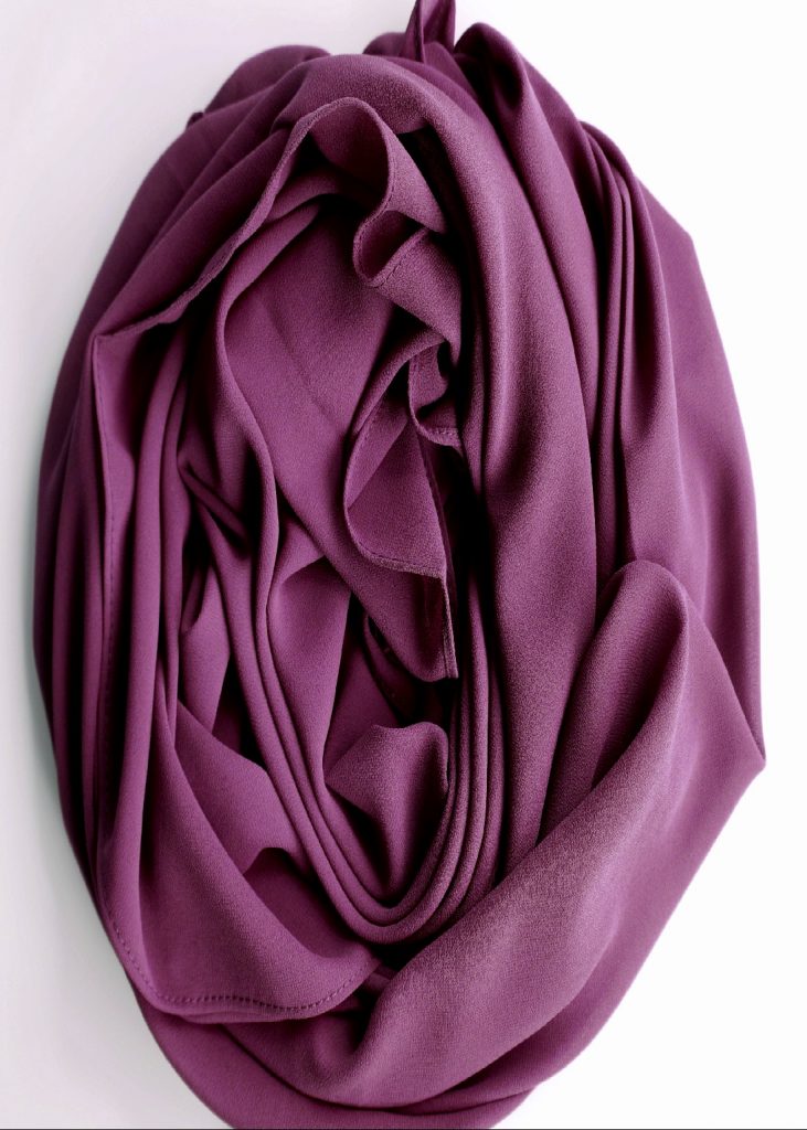 hijab mousseline bordeaux