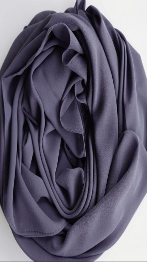 hijab mousseline gris foncé