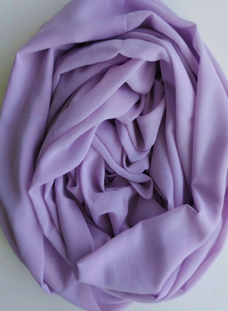 hijab mousseline lila