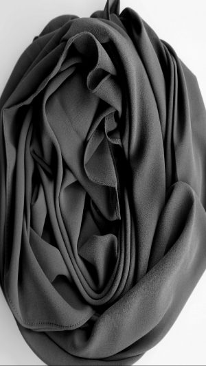 hijab mousseline noir