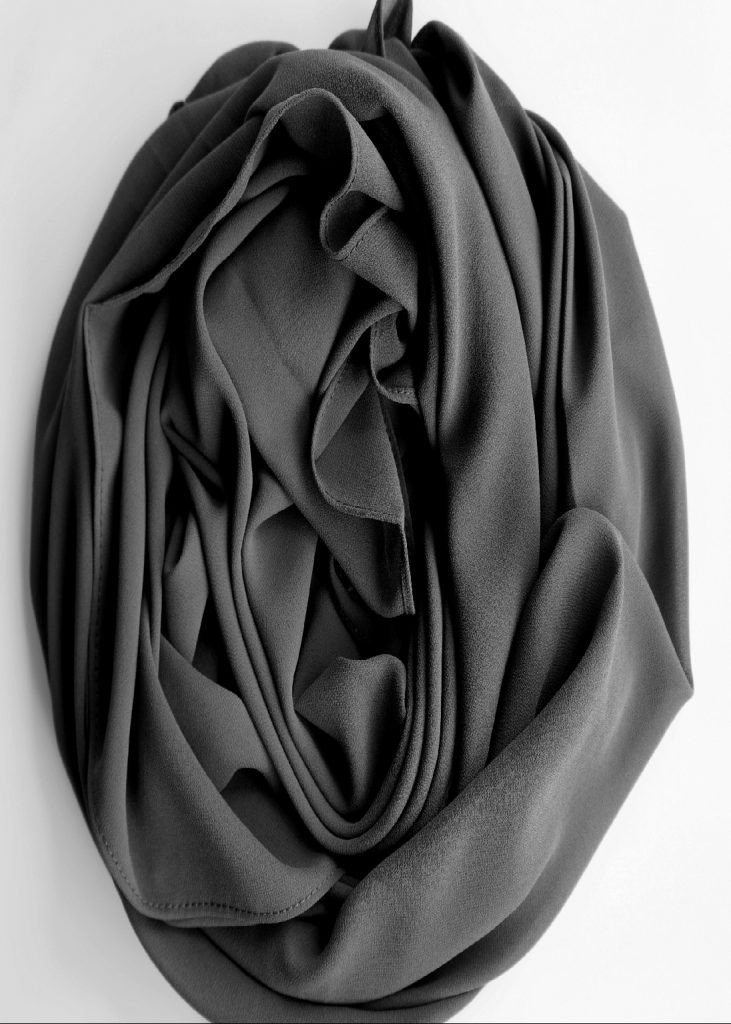hijab mousseline noir
