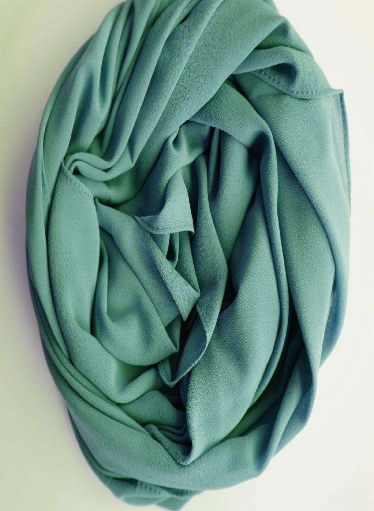 hijab mousseline vert emeraude