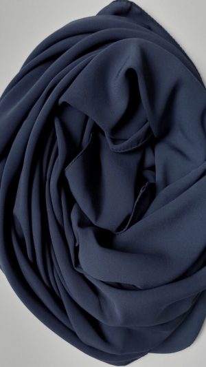 hijab soie de medine bleu marine 2
